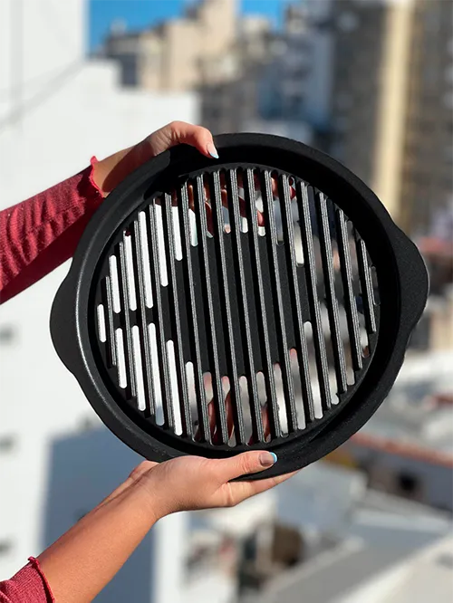 Plancha de cocción de acero fundido